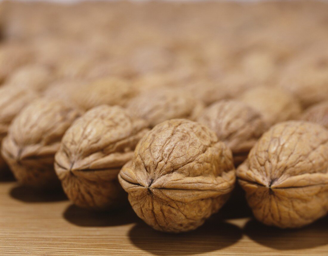 A large number of walnuts