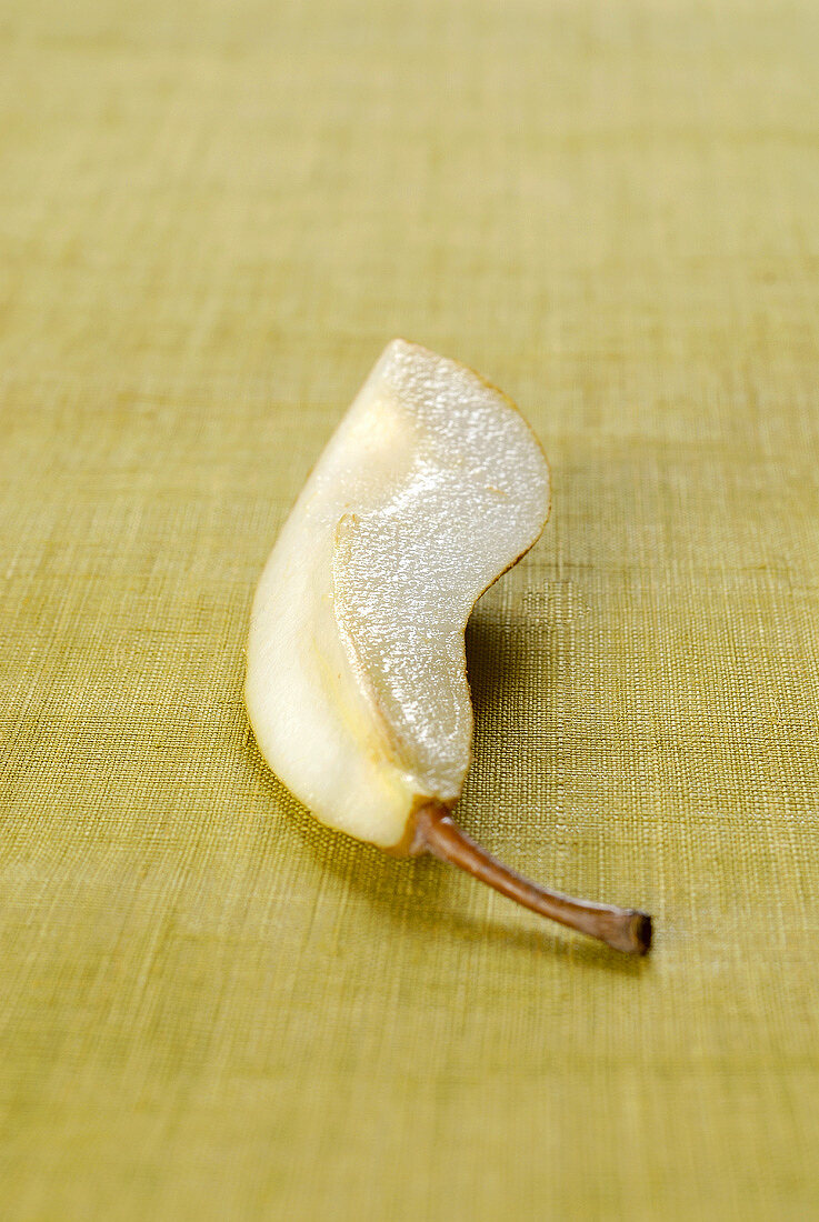 A quarter of a pear