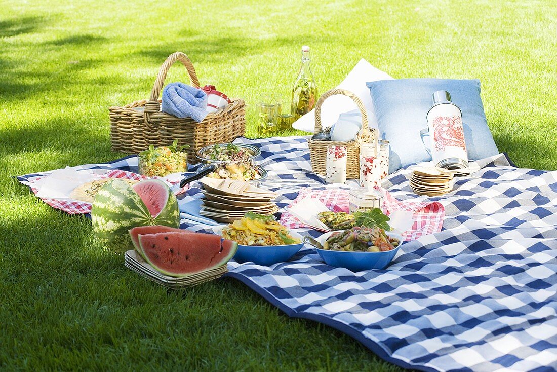 Picknick auf der Wiese