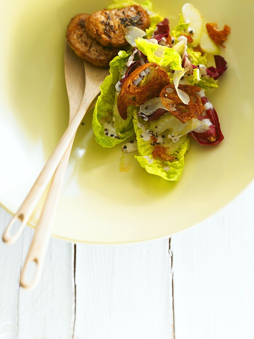 Caesar Salad mit Tofu-Dressing