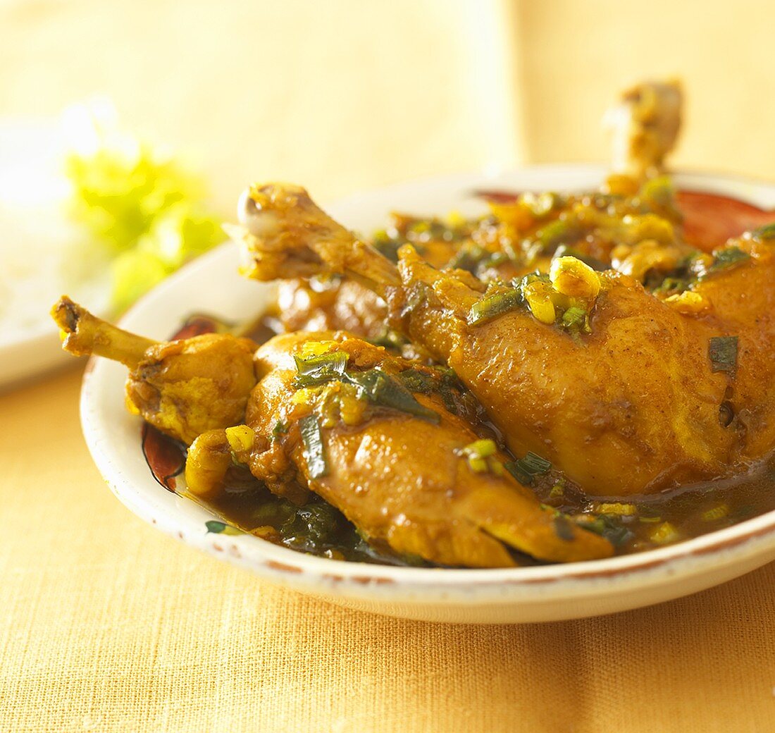 Braised chicken with sweetcorn