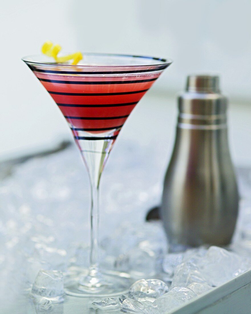 A cranberry cocktail