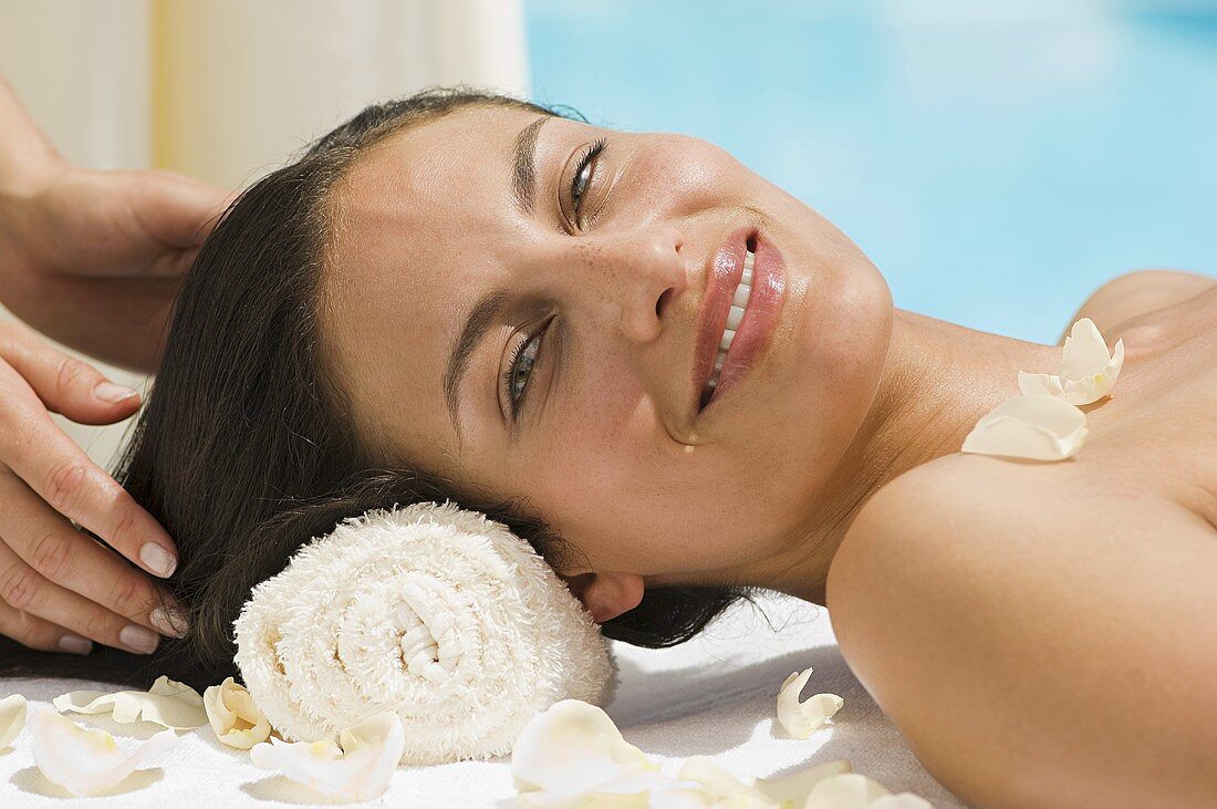 A woman having a health and beauty treatment