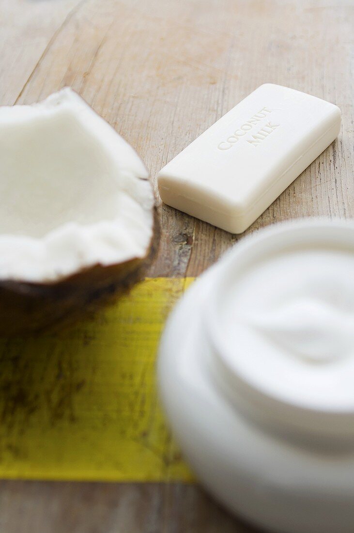 Coconut soap and cream