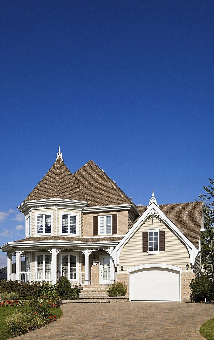 The exterior of a large house