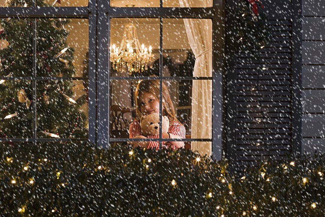 A girl looking out of a window