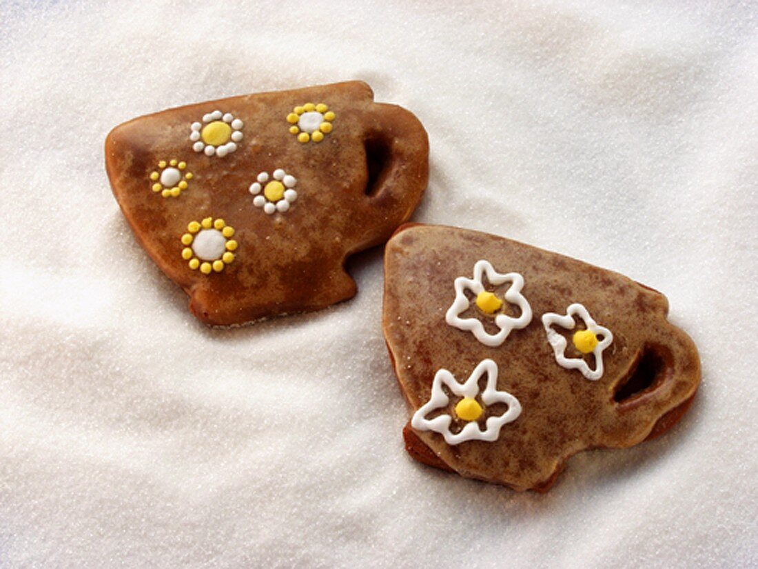 Magenbrot-Tassen mit Blumendeko