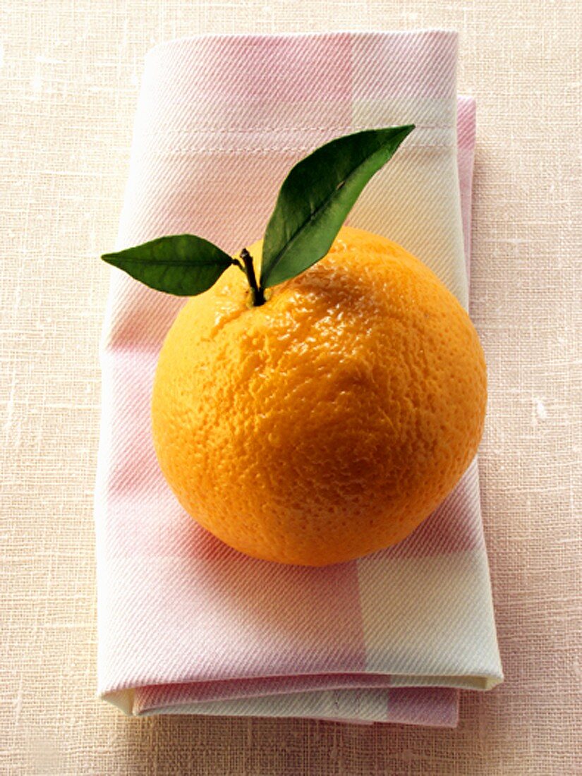Orange on napkin