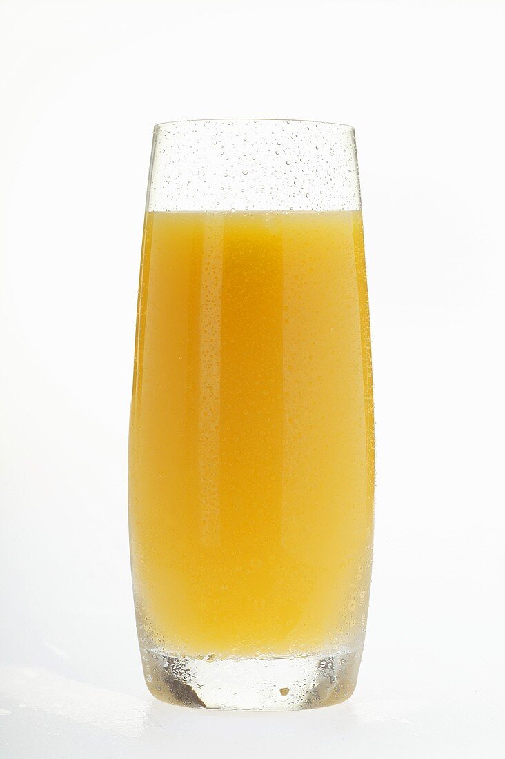 Orange juice in tall glass