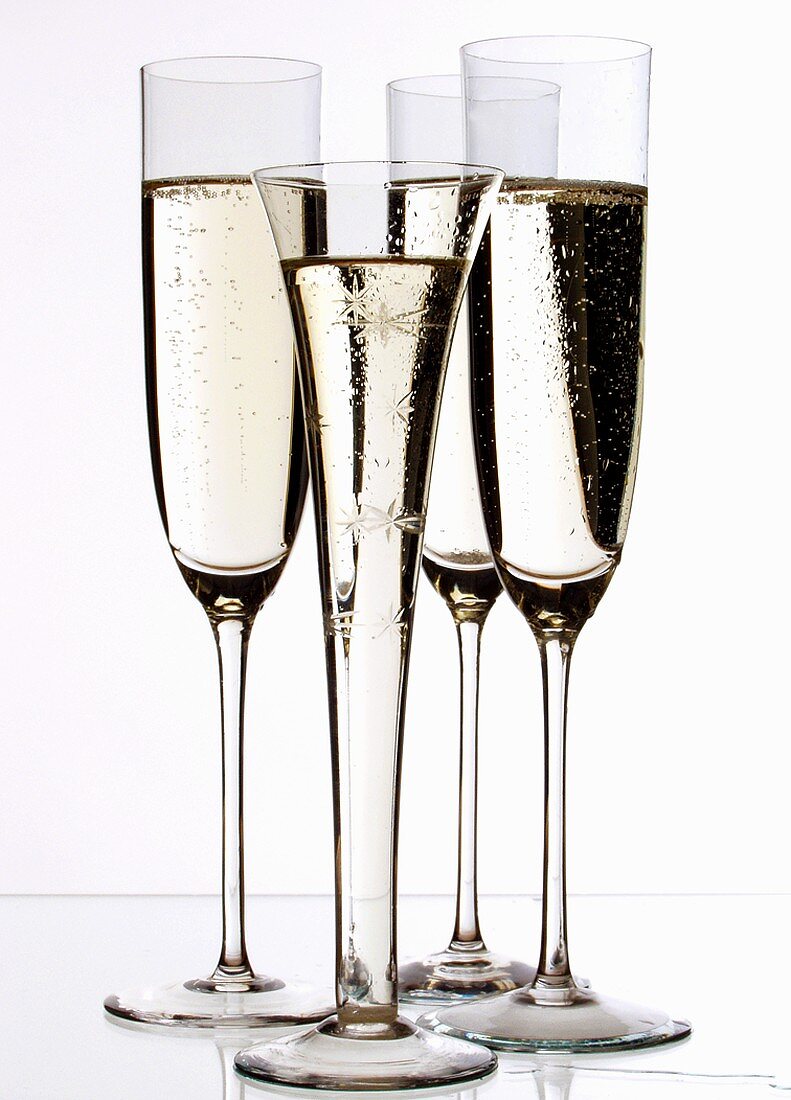 Various champagne glasses