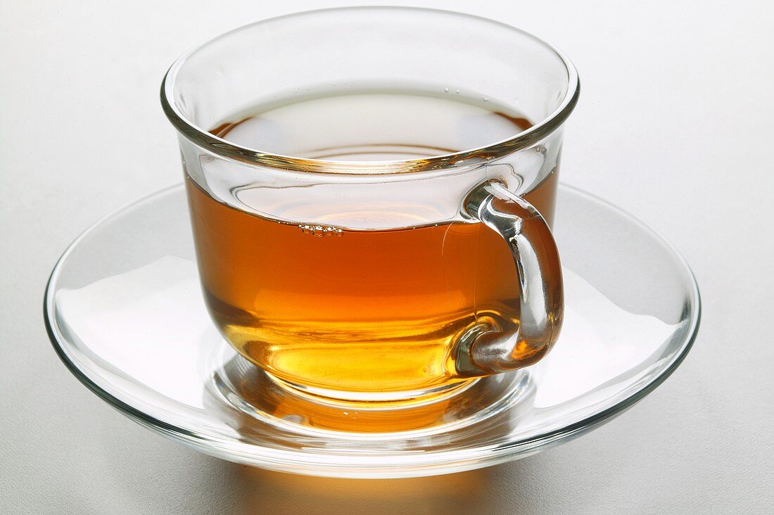 Tea in glass cup