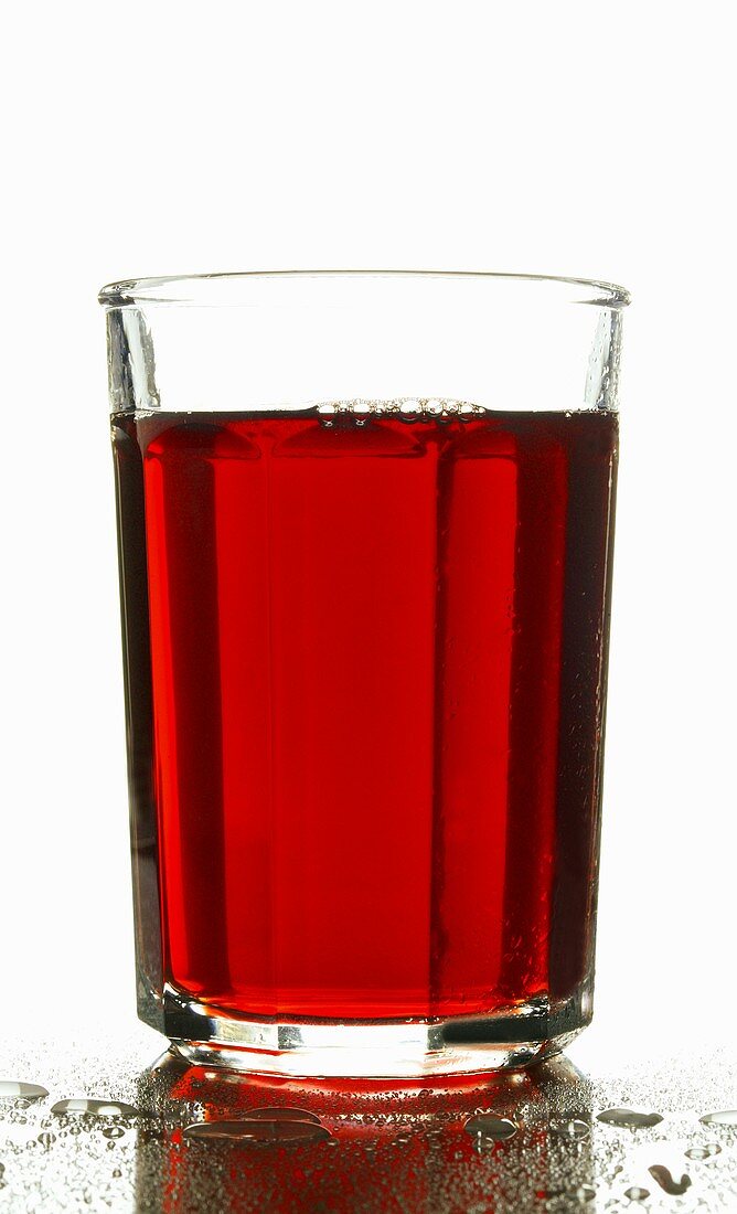 Cranberry juice in glass