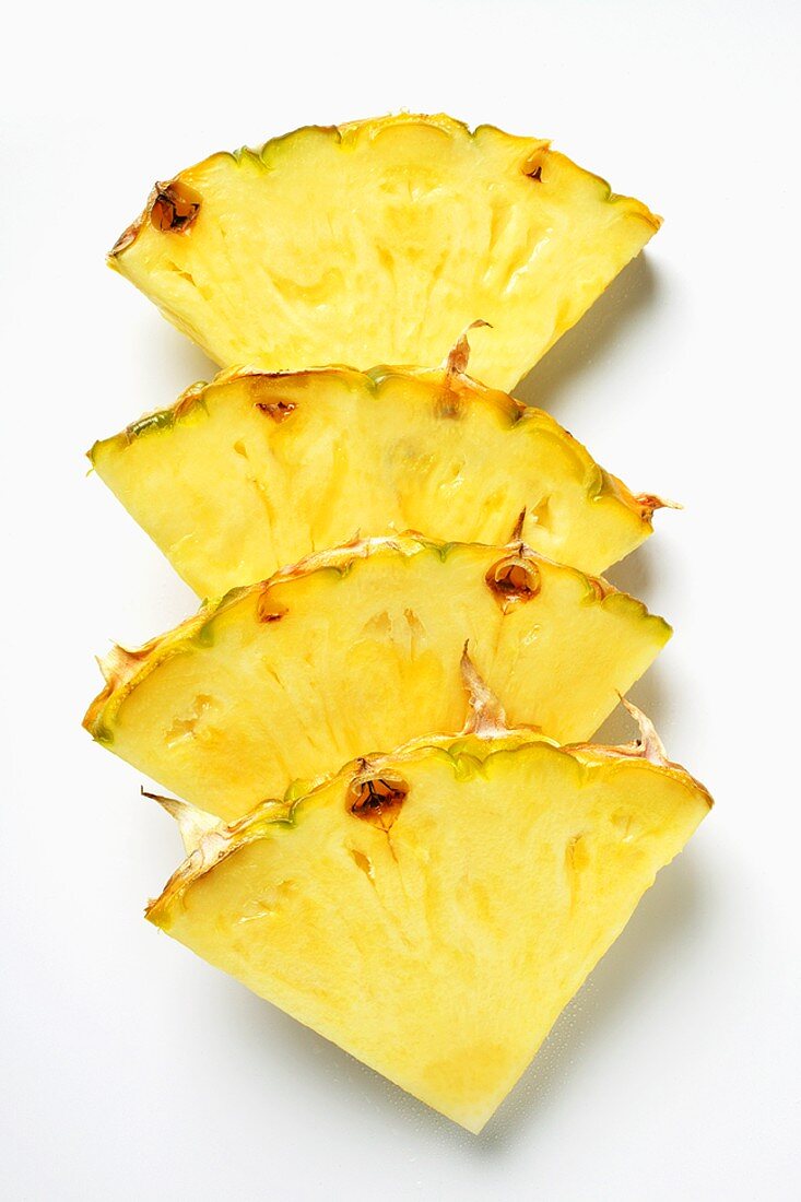 Wedges of pineapple