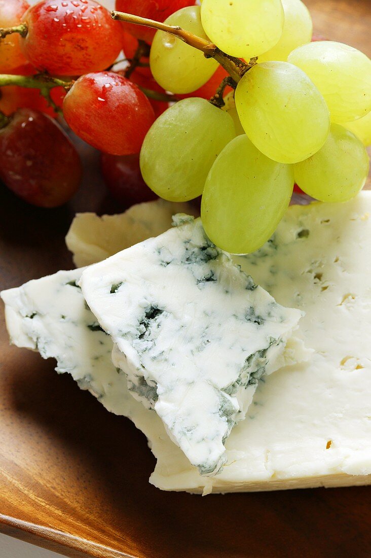 Buttermilk blue cheese with grapes