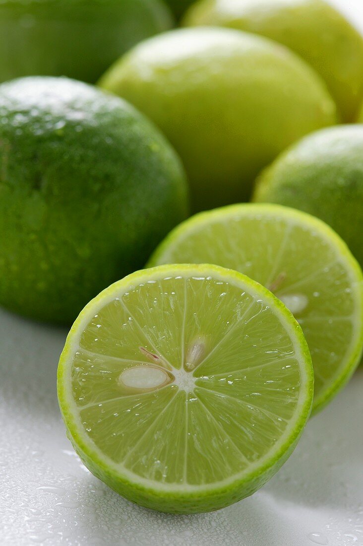 Fresh Key limes (close-up)