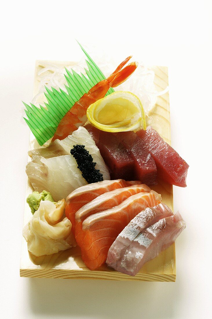 Sashimi mit Lachs und Thunfisch