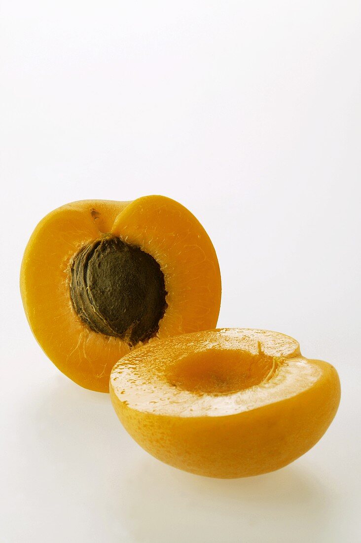 Fresh apricot, halved