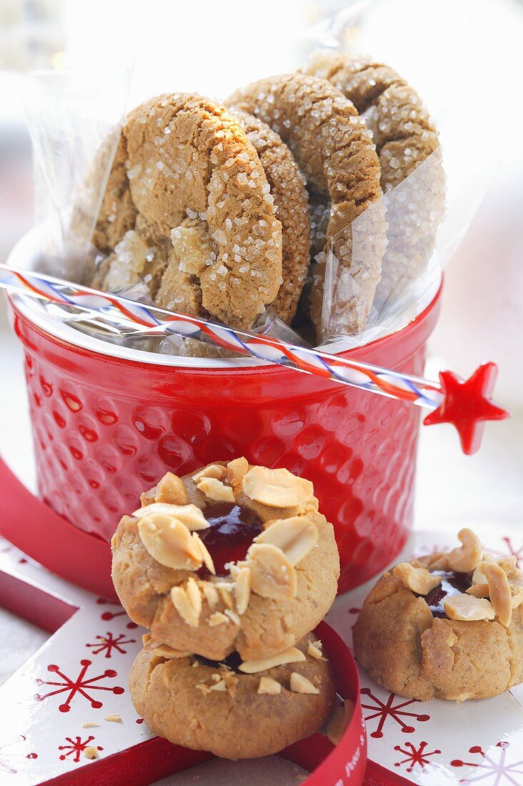 Ginger Cookies und Peanut Cookies zum Verschenken