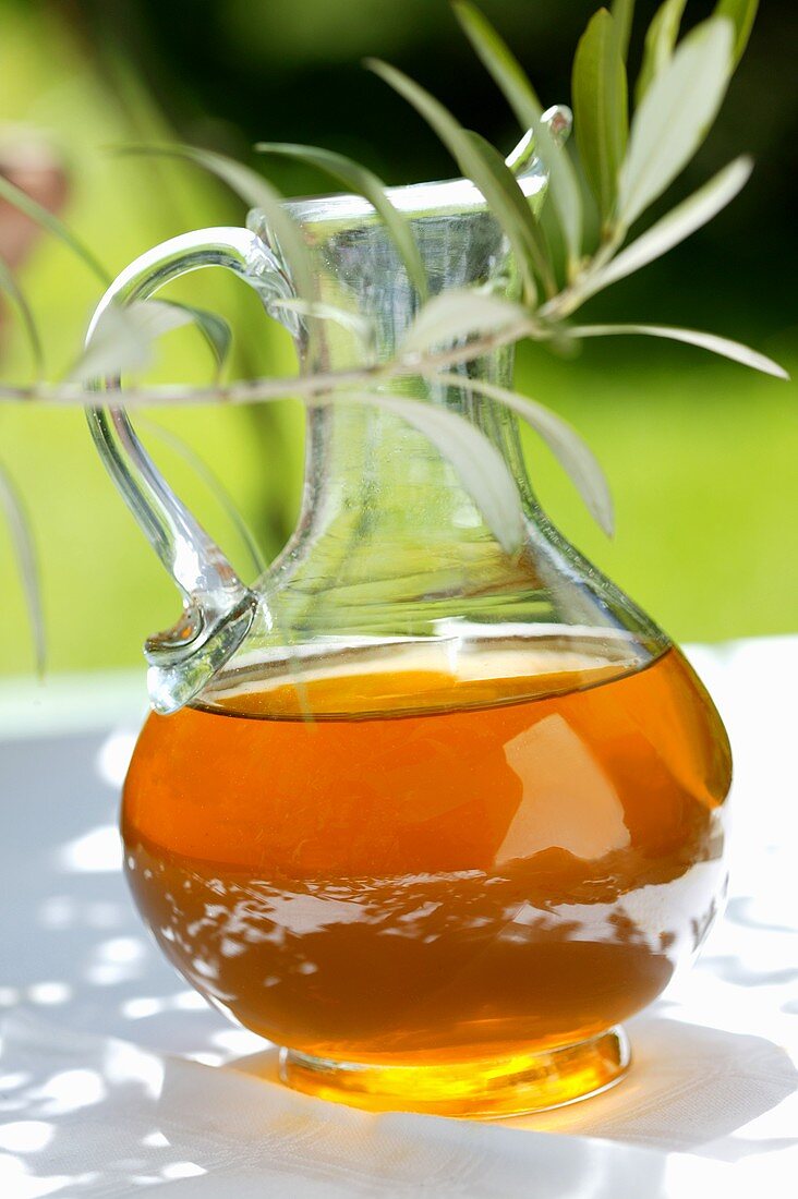 Olive oil in carafe