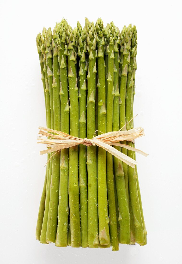 Bundle of green asparagus