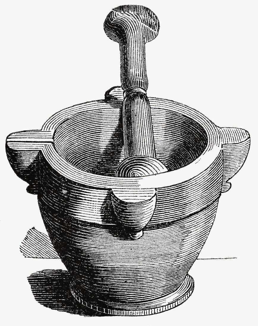 Old mortar (Illustration)