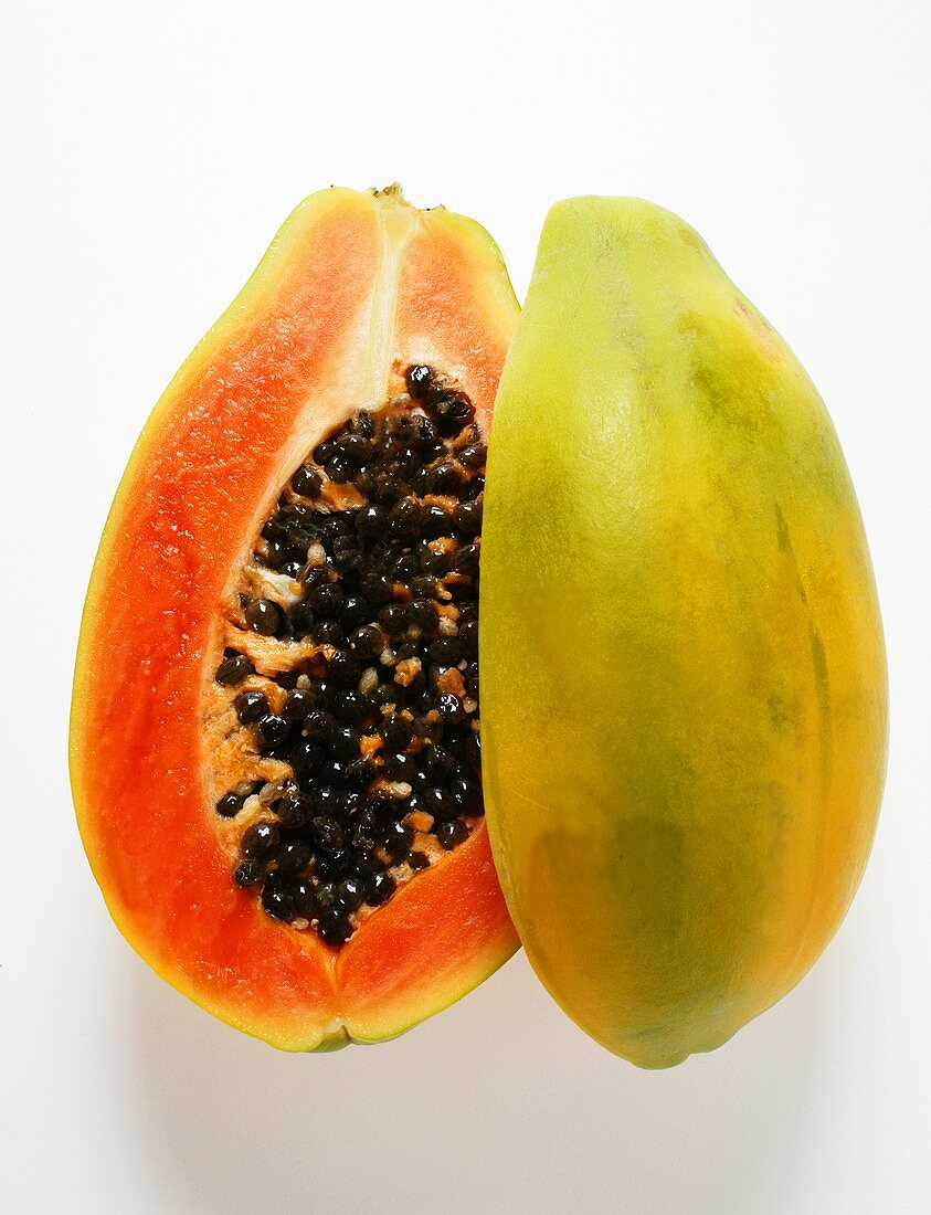 Halbierte Papaya