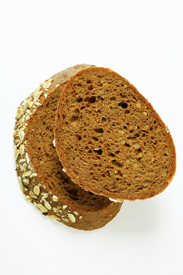 Zwei Scheiben Vollkornbrot