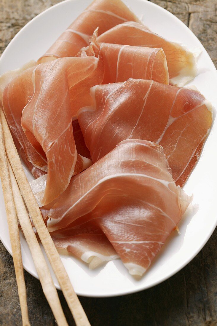 Parma ham with grissini