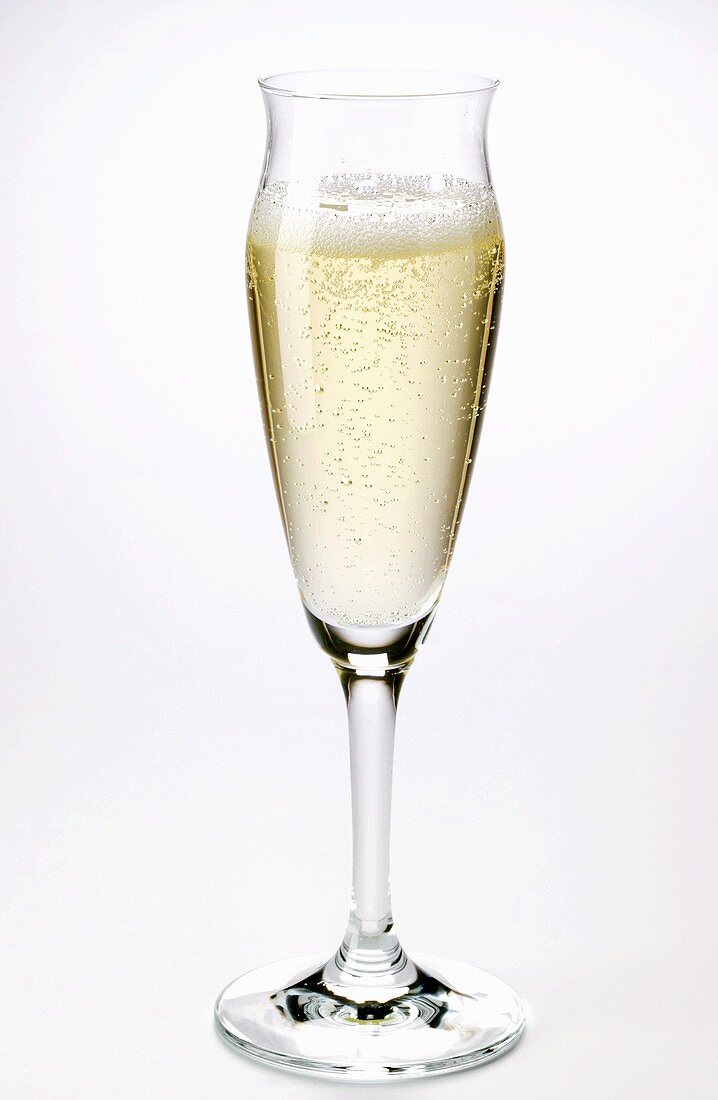 A glass of champagne