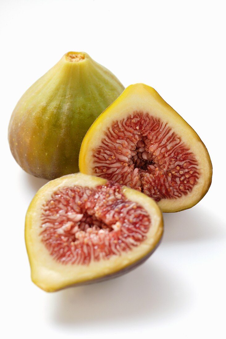 Whole and half figs