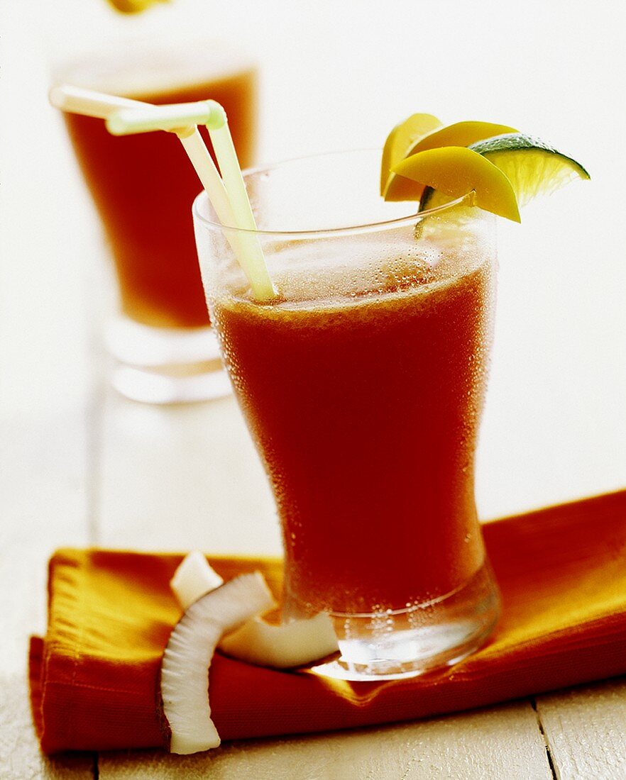 Papaya drink with coconut