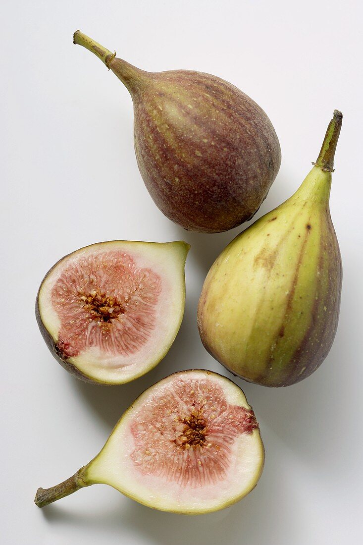 Whole and half figs