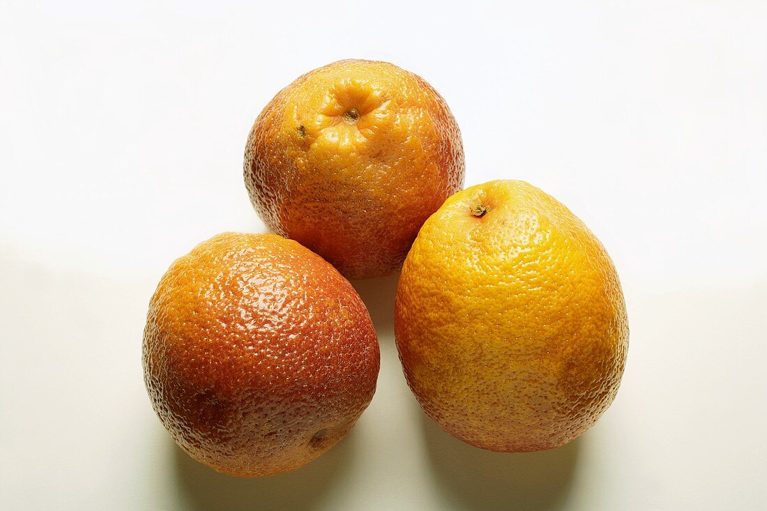 Three blood oranges