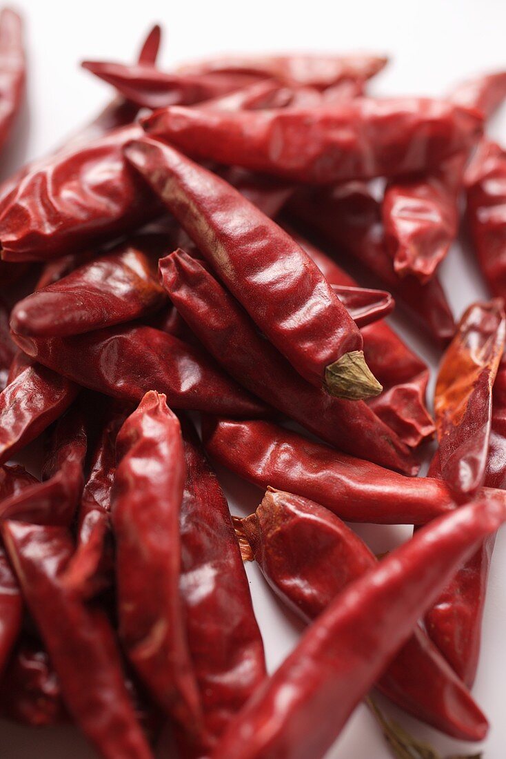 Dried red chili peppers