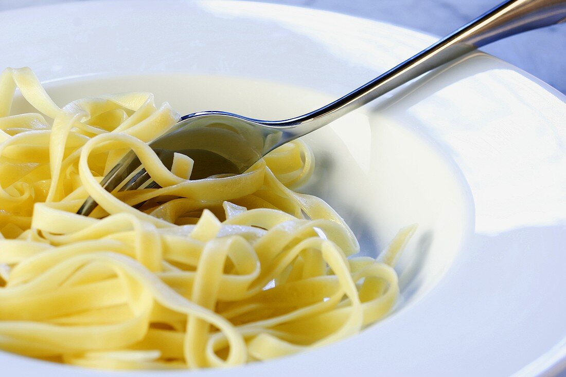 Tagliatelle with fork