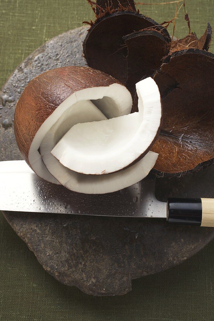 Coconut, cut into pieces