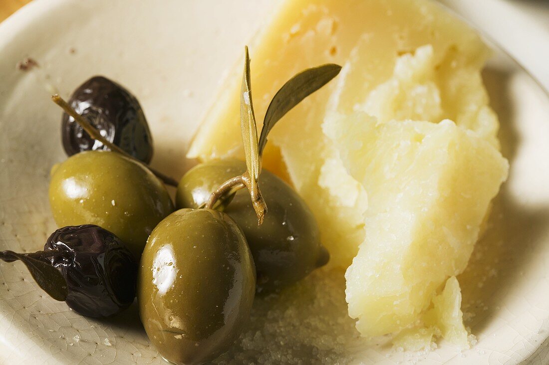 Olives and Parmesan