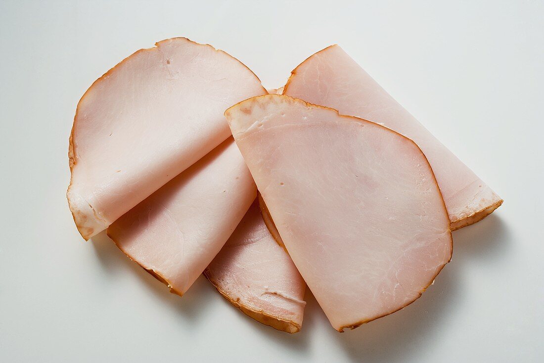 A few slices of turkey ham