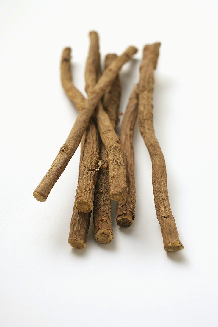 Several liquorice roots