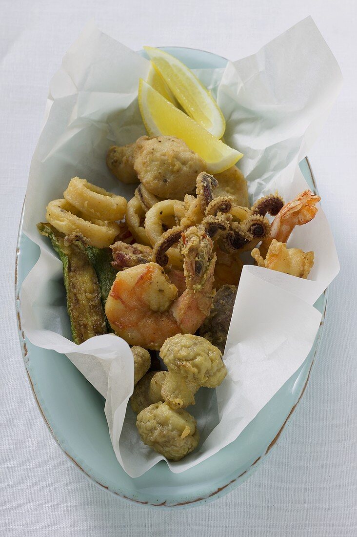 Deep-fried seafood (Liguria)