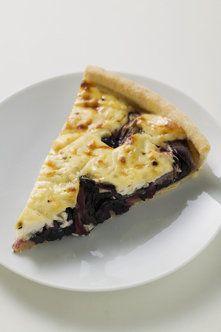 Piece of radicchio tart (Veneto)