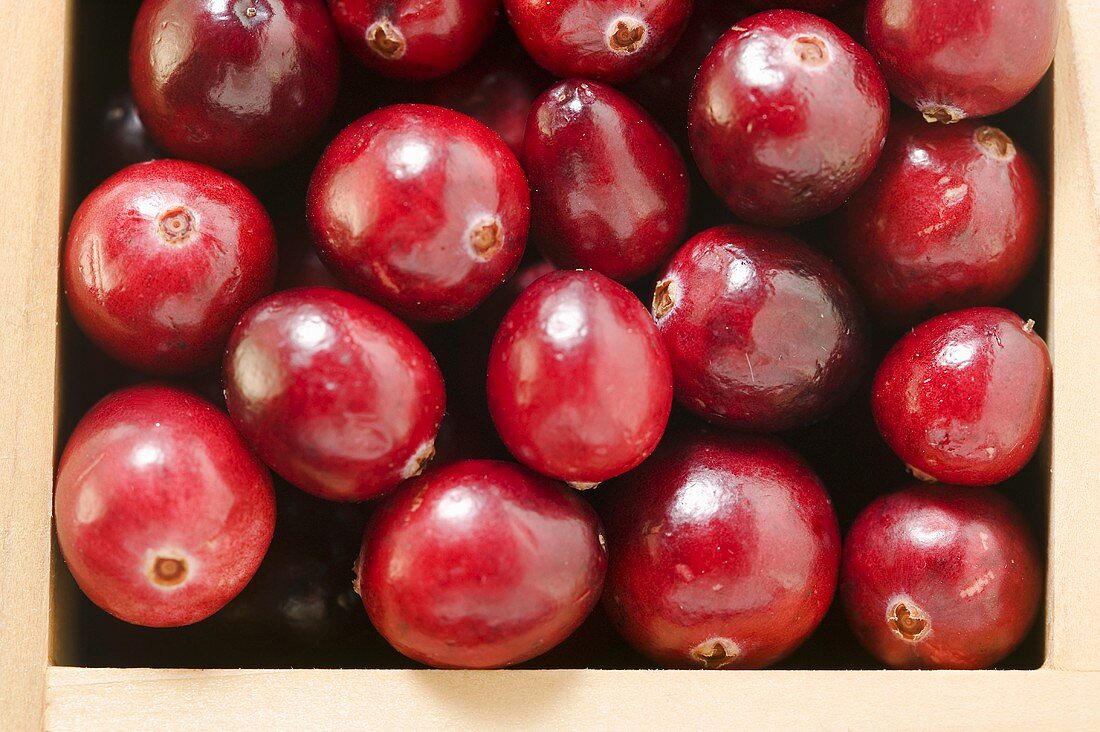 Cranberries in Holzkiste