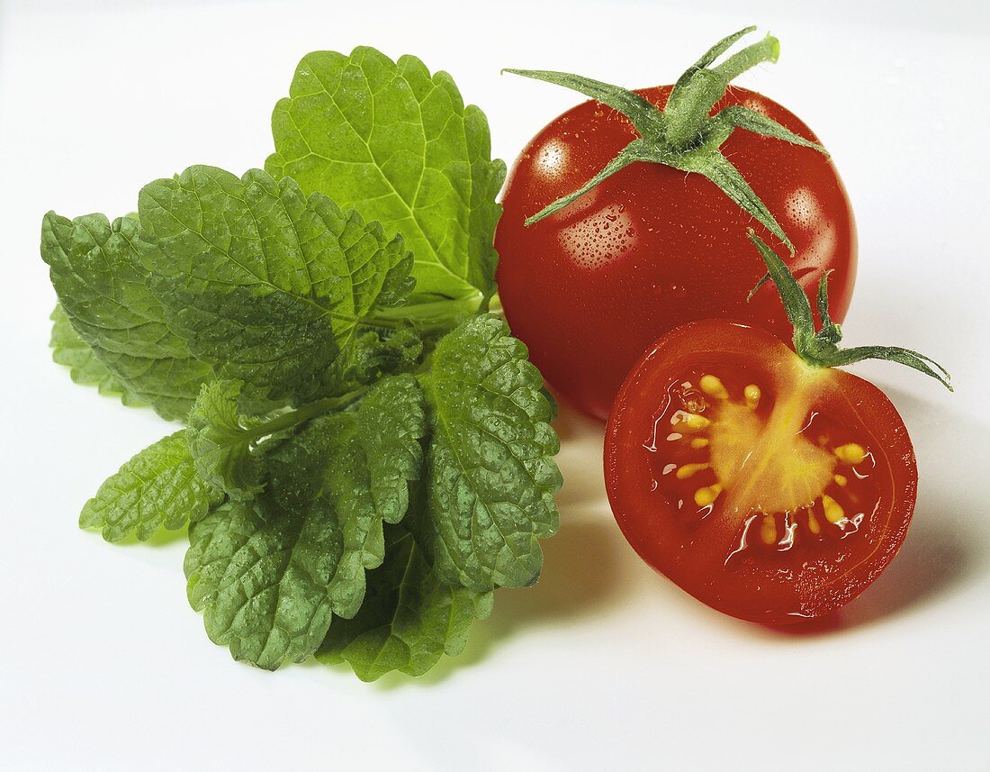 Lemon balm and tomato