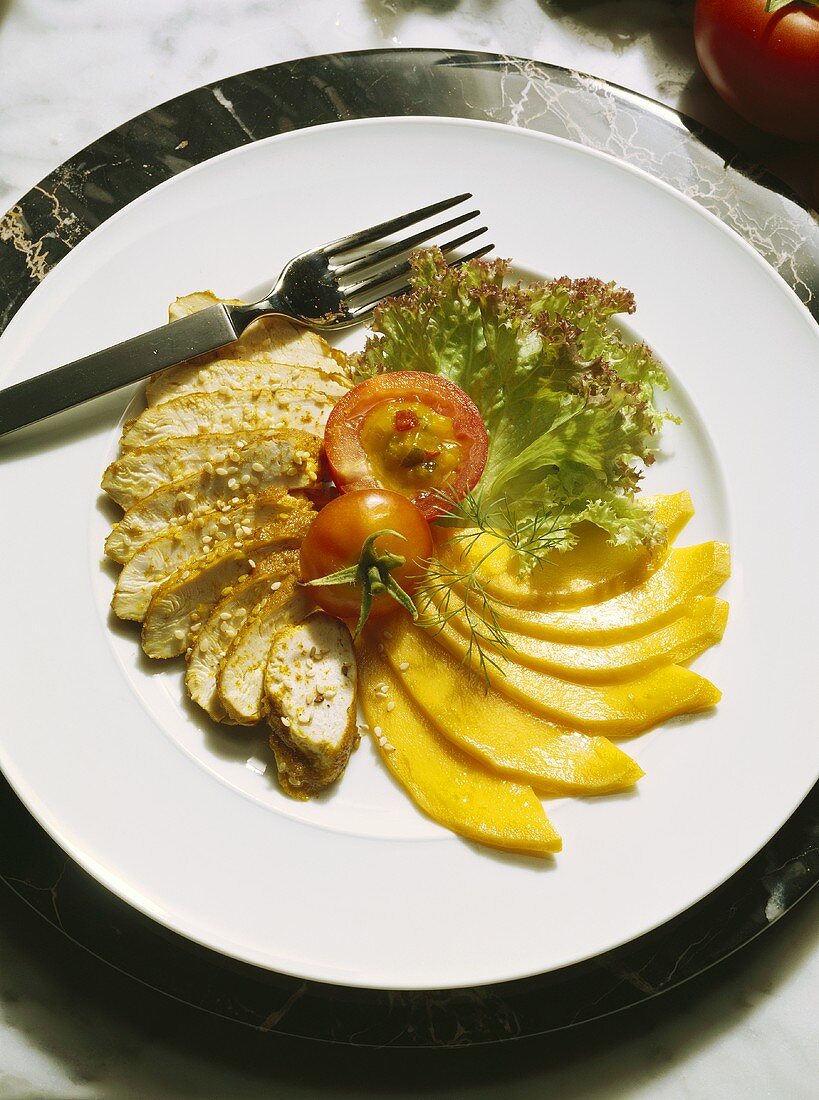 Mango mit Hähnchen