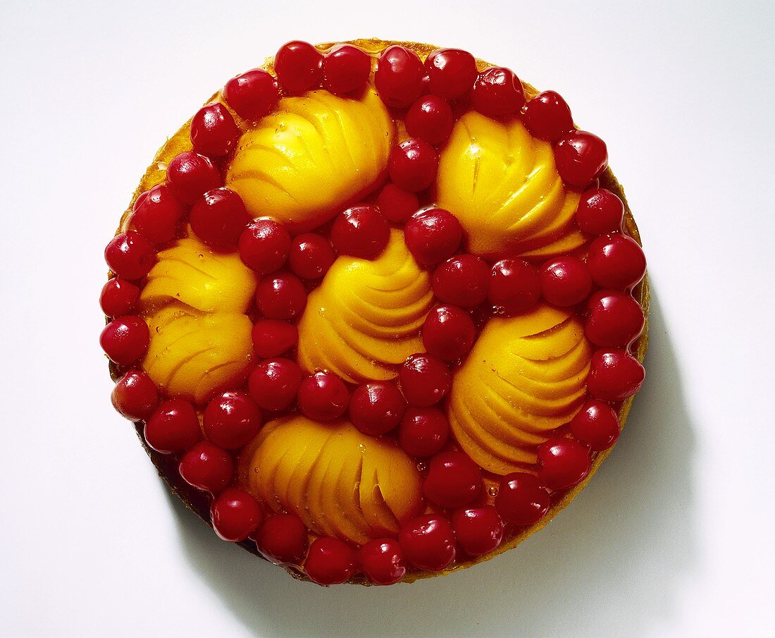 Peach and fruit tart