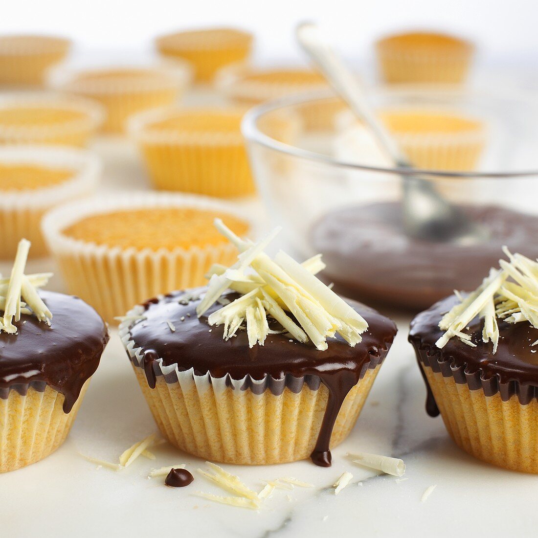 Cupcakes mit Schokolade