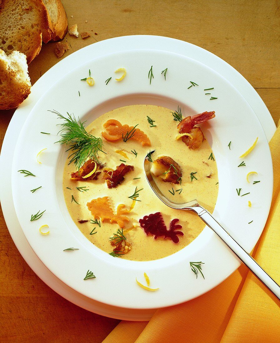 Bouillabaisse with vegetable fish