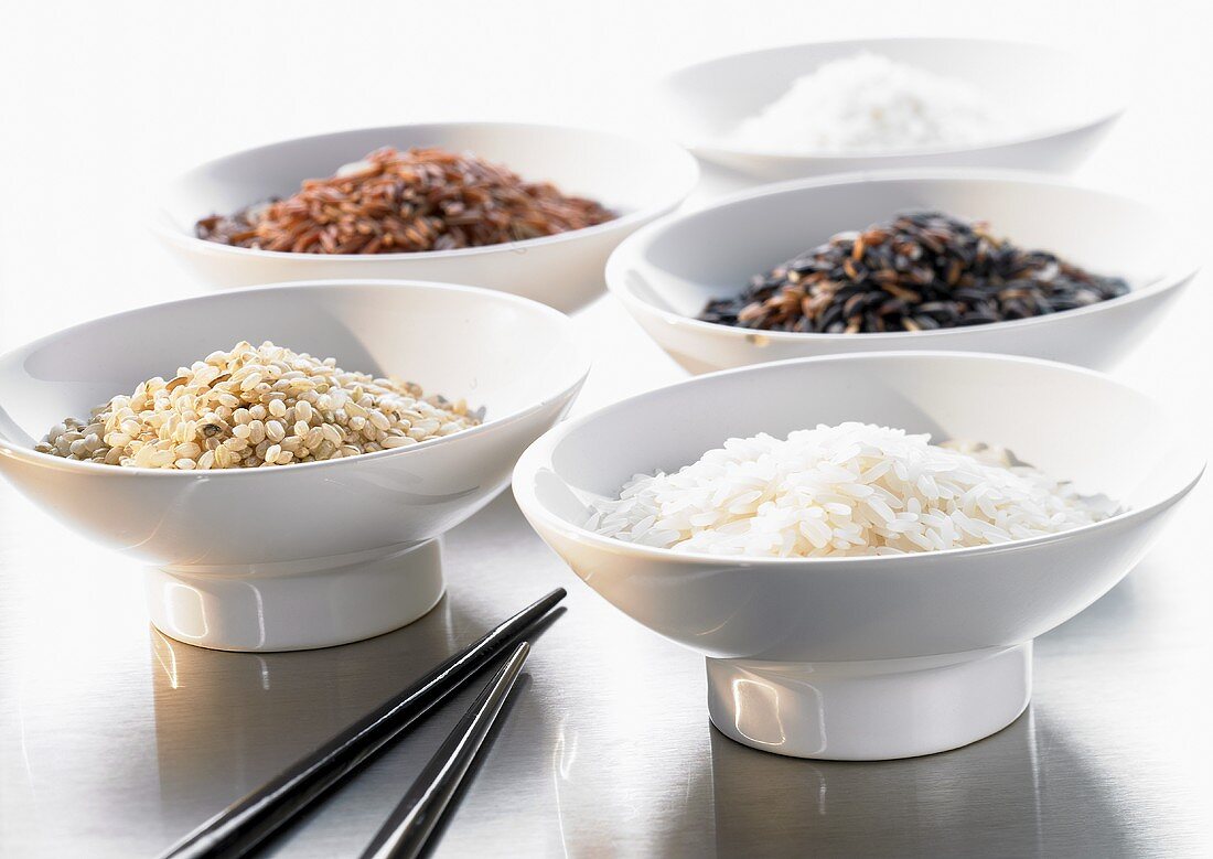 Several types of rice