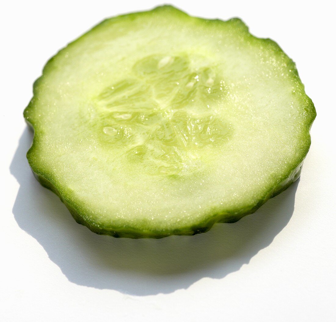 A slice of cucumber (close-up)
