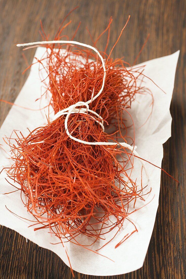 Saffron threads, tied together